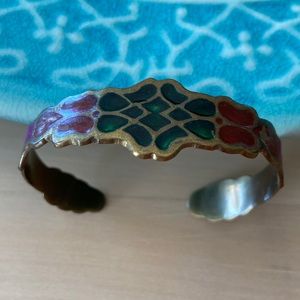 Colorful Brass Adjustable Bracelet Made in India.